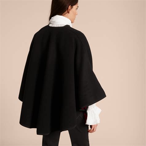 burberry wool double-breasted military cape|Burberry capes and ponchos.